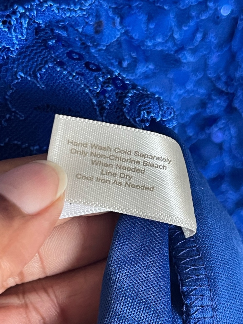 BOSTON PROPER | Royal Blue Lace Sequin Tank Top Sz XL - Picture 9 of 9